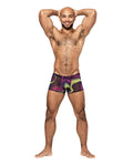 Galactic Sheer Poly Spandex Mini Short Multi Color XL
