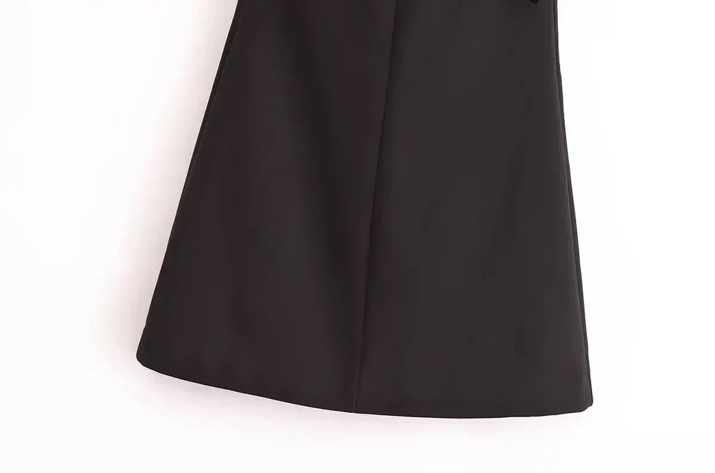 TFMLN Autumn New Women Dress 2024 Slim Chic Sleeveless Dress Bow Casual  Mini Frock Female Fashion Elegant Short Party Dress