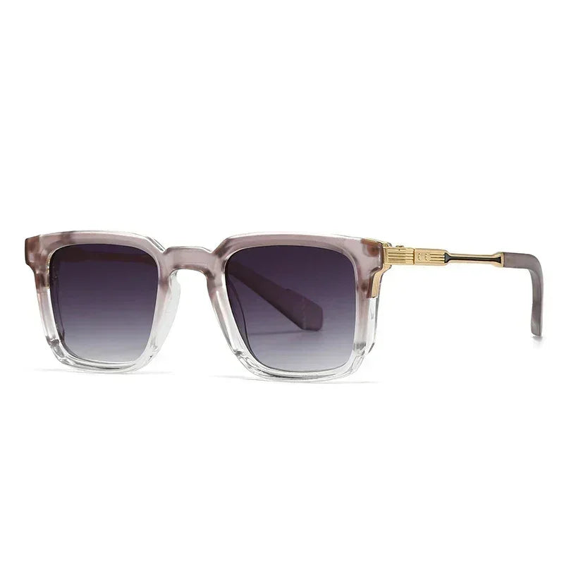 SHAUNA New Square Women Luxury Sunglasses Retro Rivets Men Gradient Shades UV400 Sun Glasses