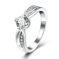New Fashion 925 Sterling Silver 7-10# Fine Shiny Zircon Ring For Women Charm Luxury Wedding Party Favor Jewelry Wholesale