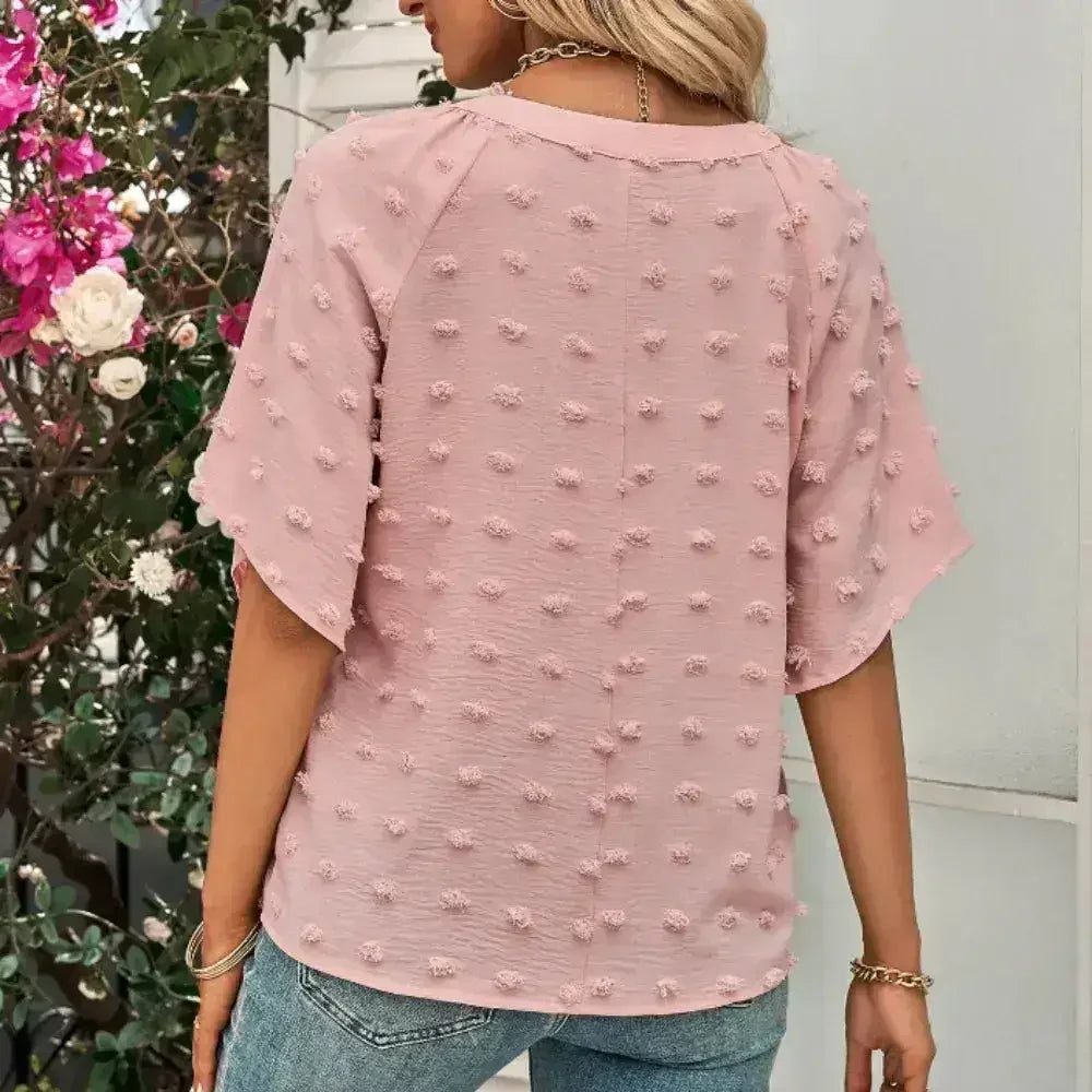 V-Neck Batwing Top - Summer Chiffon Blouse | Femstylo