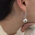 925 Sterling Silver Vintage Tassel Ball Earrings For Women Trendy Earring Jewelry Prevent Allergy Party Accessories Gift