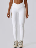 High-Waisted Nylon Leggings with Wide Band