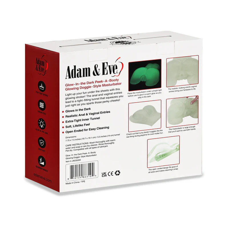 Adam & Eve Glow-in-the-Dark Peek-A-Booty Masturbator