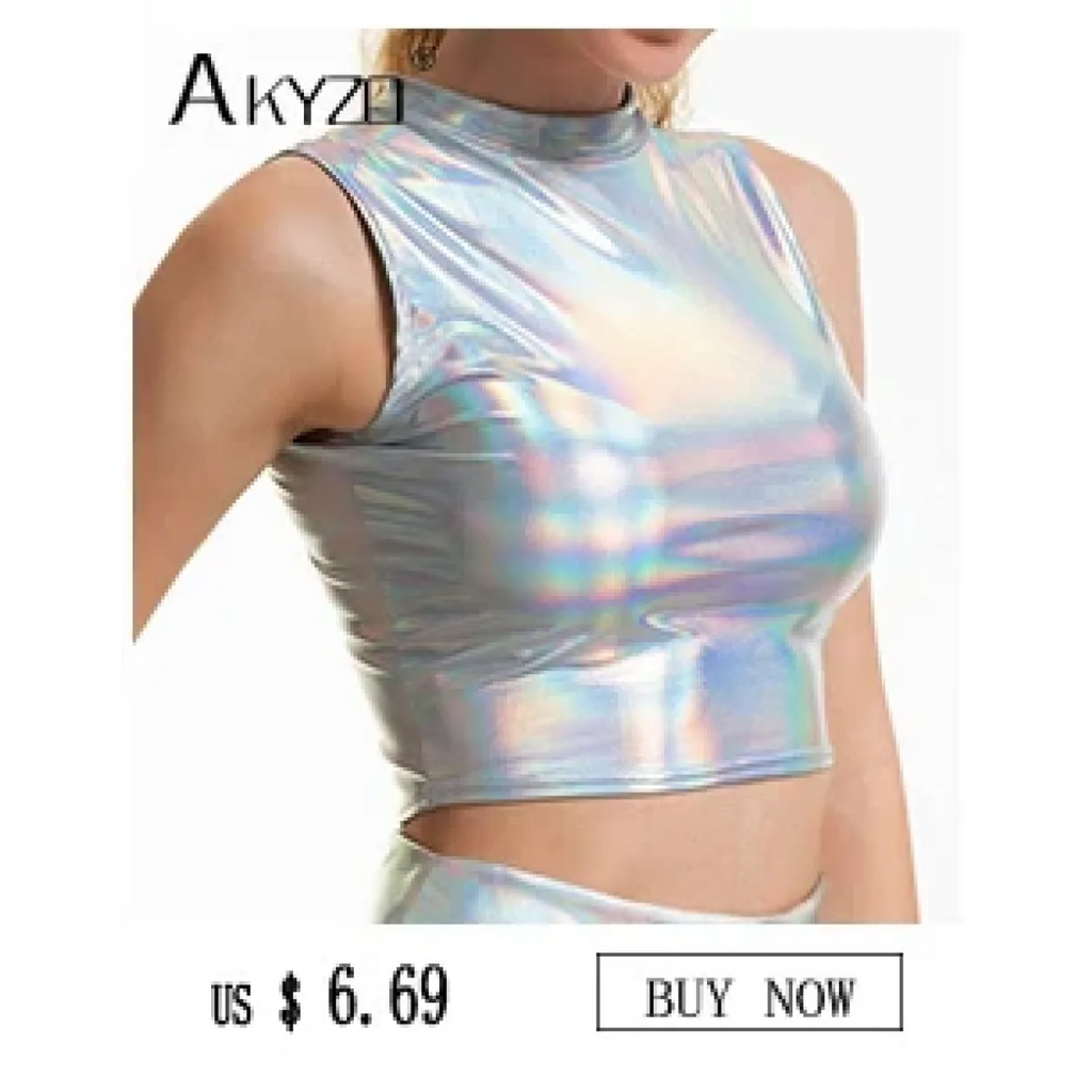 Shiny Harajuku Rhinestone Halter Top