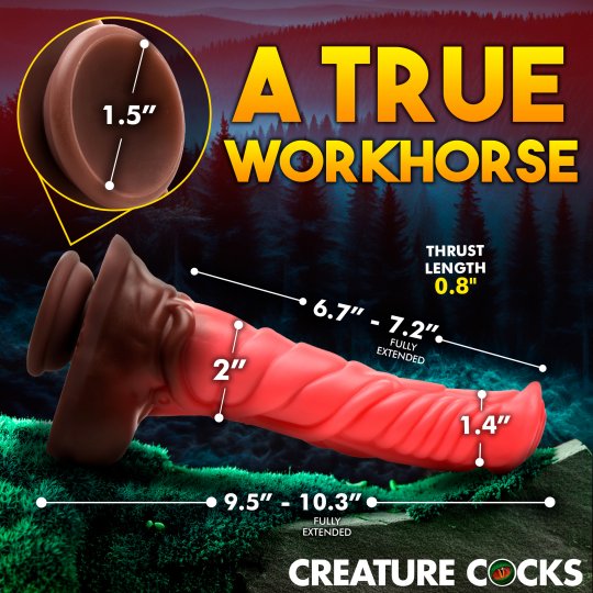 Creature Cocks Deluxe Centaur Thrusting & Vibrating Dildo
