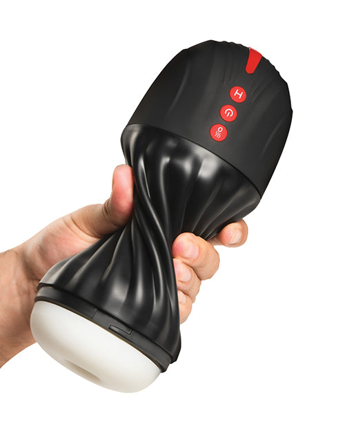 Jock Sucking & Vibrating Masturbator - Black