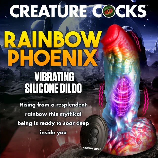 Creature Cocks Rainbow Phoenix Vibrating Dildo