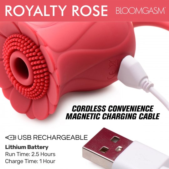 Inmi Bloomgasm Royalty Rose Textured Suction Vibe