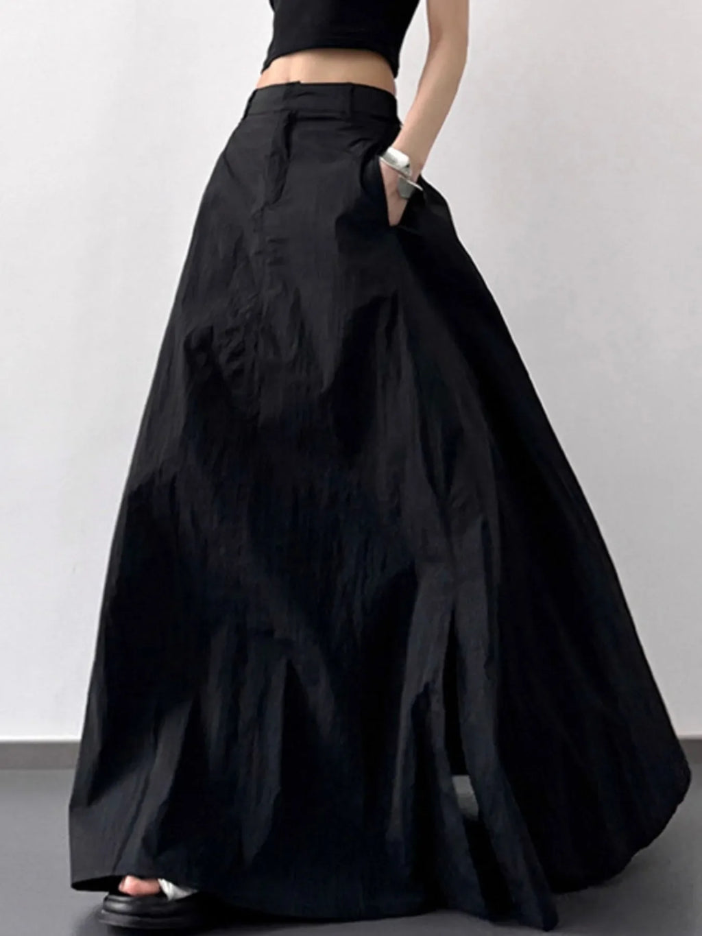 High Waist Slit Maxi Skirt