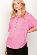 Twisted Sleeve Back-to-School Top