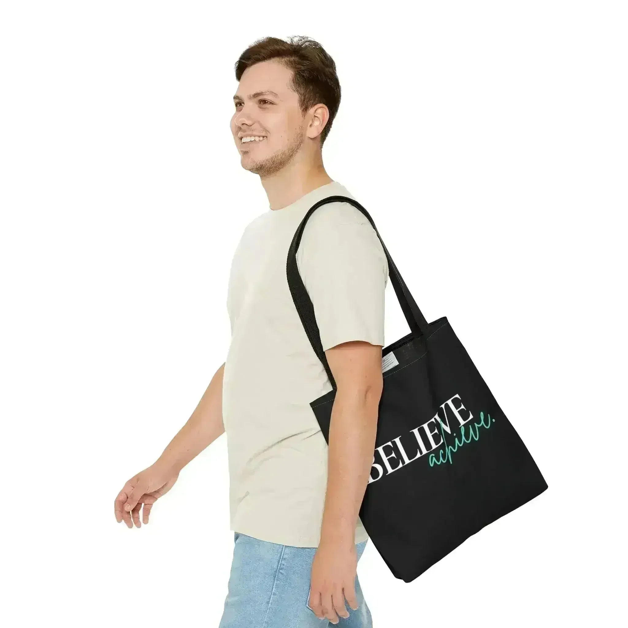 Large Tote Bag Believe and Achieve