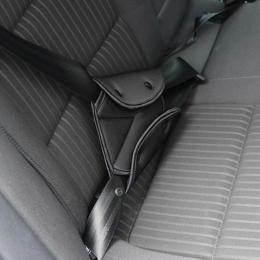 Car Safe Seat Belt Cover Soft Adjustable Children Safety Belt Fixer Triangle Anti-ledge For Child Neck Protection Belts Seat Belt Adjuster and Pillow with Clip for Kids Travel Neck Support Headrest Seatbelt