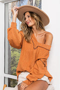 Women's Oversized Textured Knit Sweater