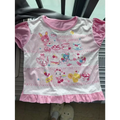 Harajuku Ruffle Cartoon Crop Tee