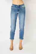 Judy Blue Low-Rise Cuffed Slim Jeans