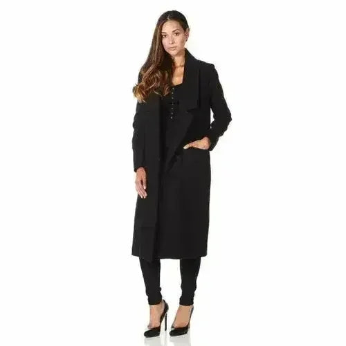 De La Creme - Womens Faux Wool Wrap Coat