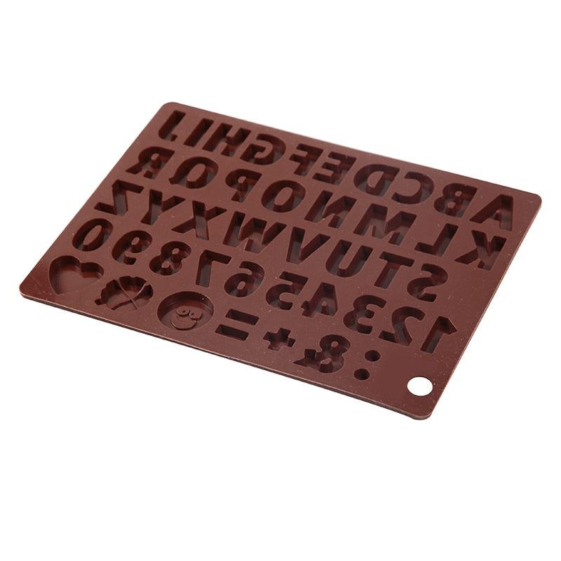Digit Silicone Chocolate Mold Non-Stick Cake Mould Jelly Candy 3D Molds Kitchen Accessories Reusable Baking Tools Silicone Letter Mold And Number Candy Molds