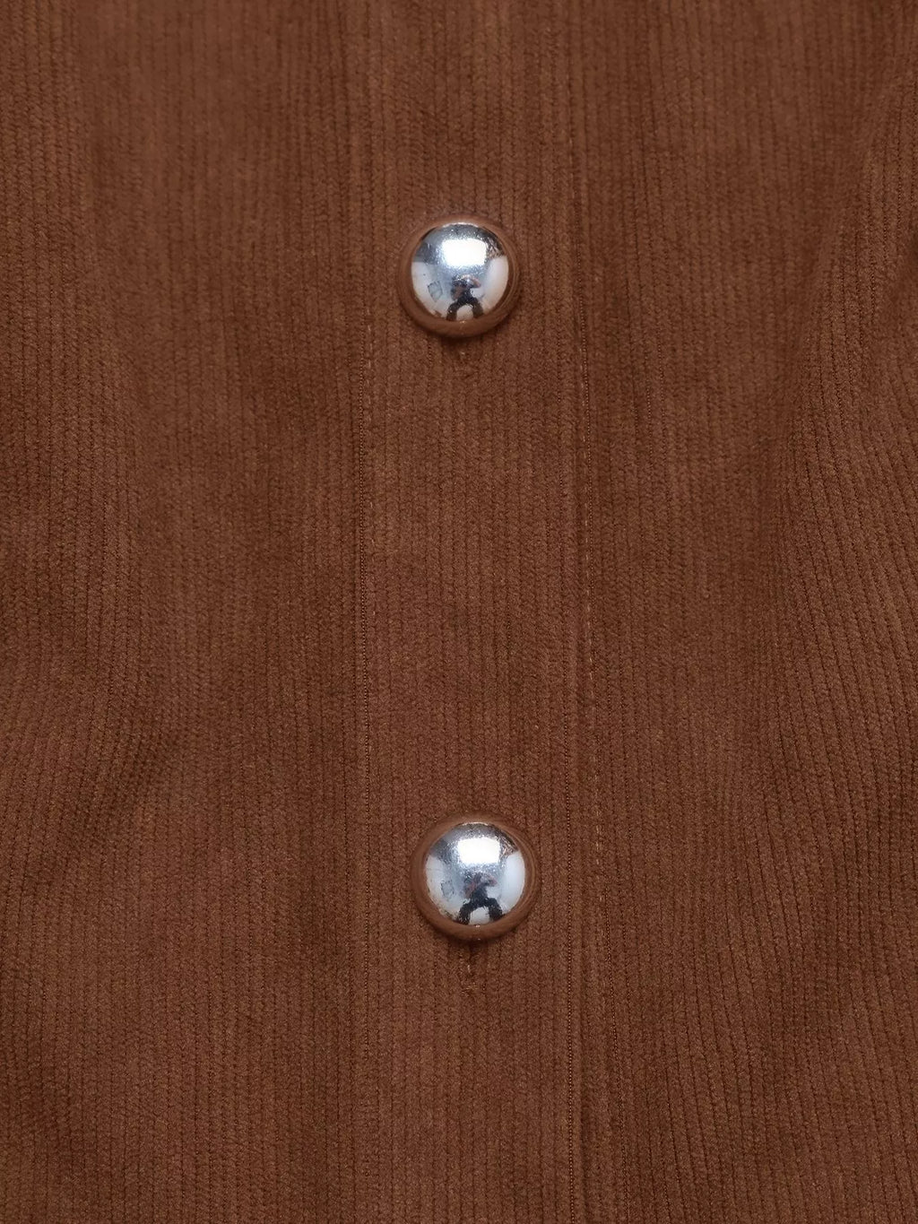 Button-Front Long Sleeve Dress