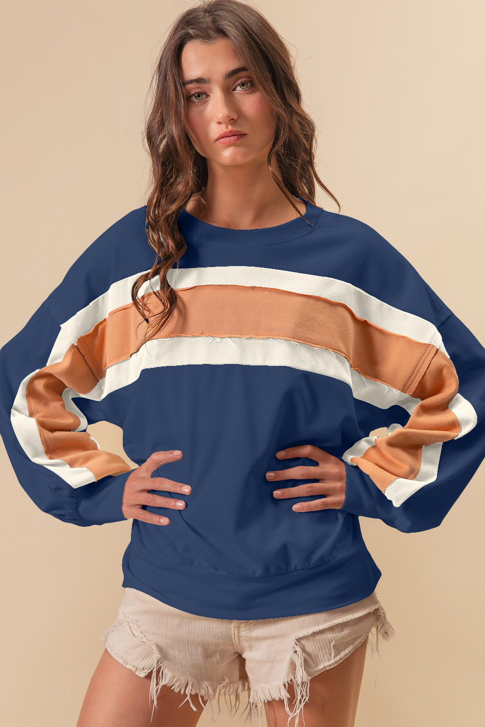 Women's Color Block Sweatshirt