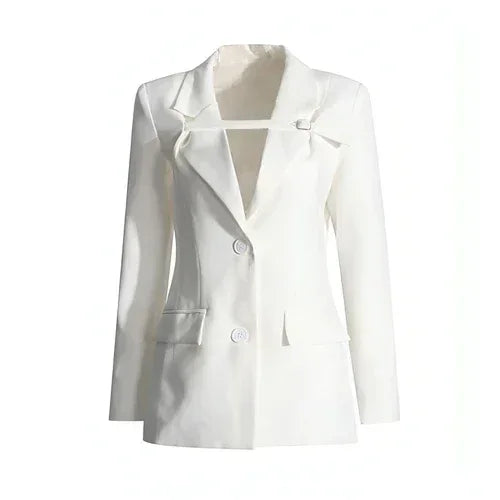 Fashion Slim Fit Patchwork Suit Jacket For Women | Femstylo