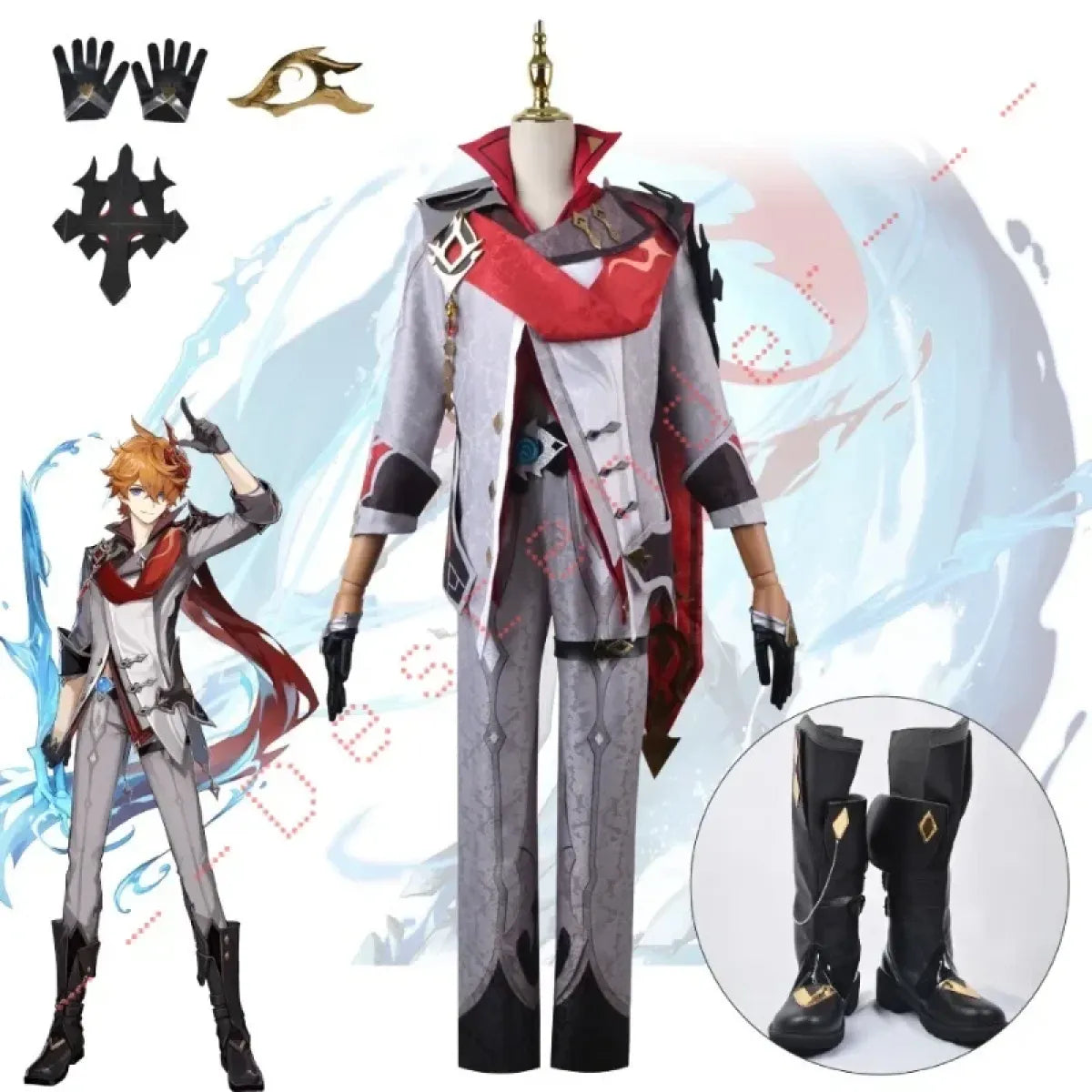 Genshin Impact Tartaglia/Childe Cosplay Set