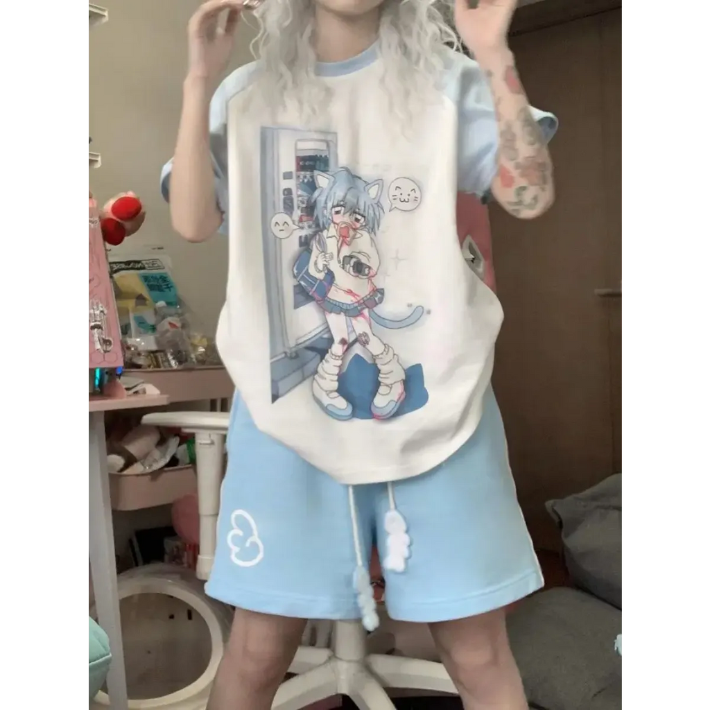 Harajuku Pastel Bandage Shorts