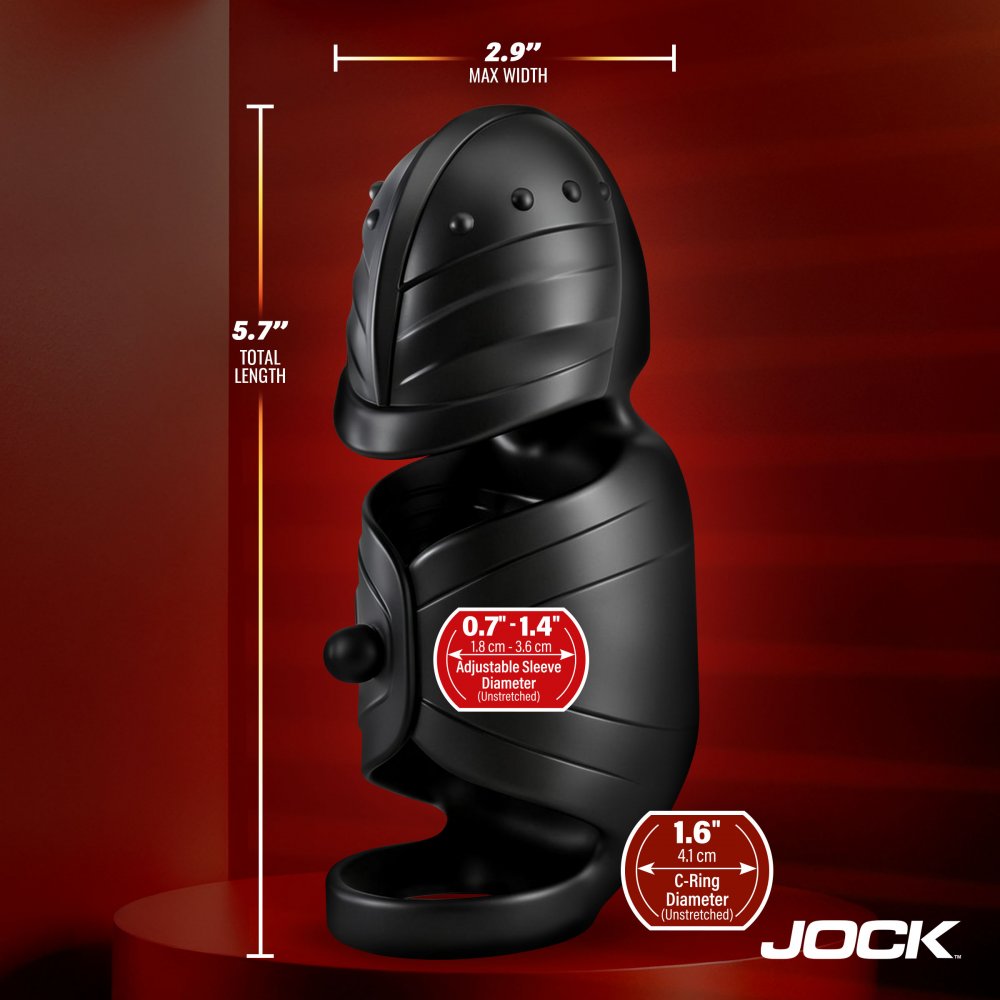 JOCK Helmet Humper Gyrating and Vibrating Silicone Masturbator