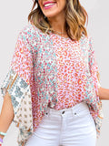 Women's Modern Leopard Print Dolman Sleeve blouse