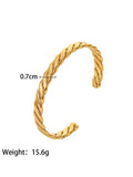 Titanium steel open bracelet women's non-fading stainless steel bracelet