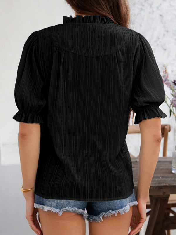 Women's flared half sleeve top