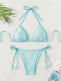 Backless Lace Bikini