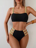 Women's Braided Bikini Set - High Elasticity Swimwear
