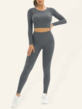 Women's Seamless Athletic Set - Long Sleeve Top & Leggings