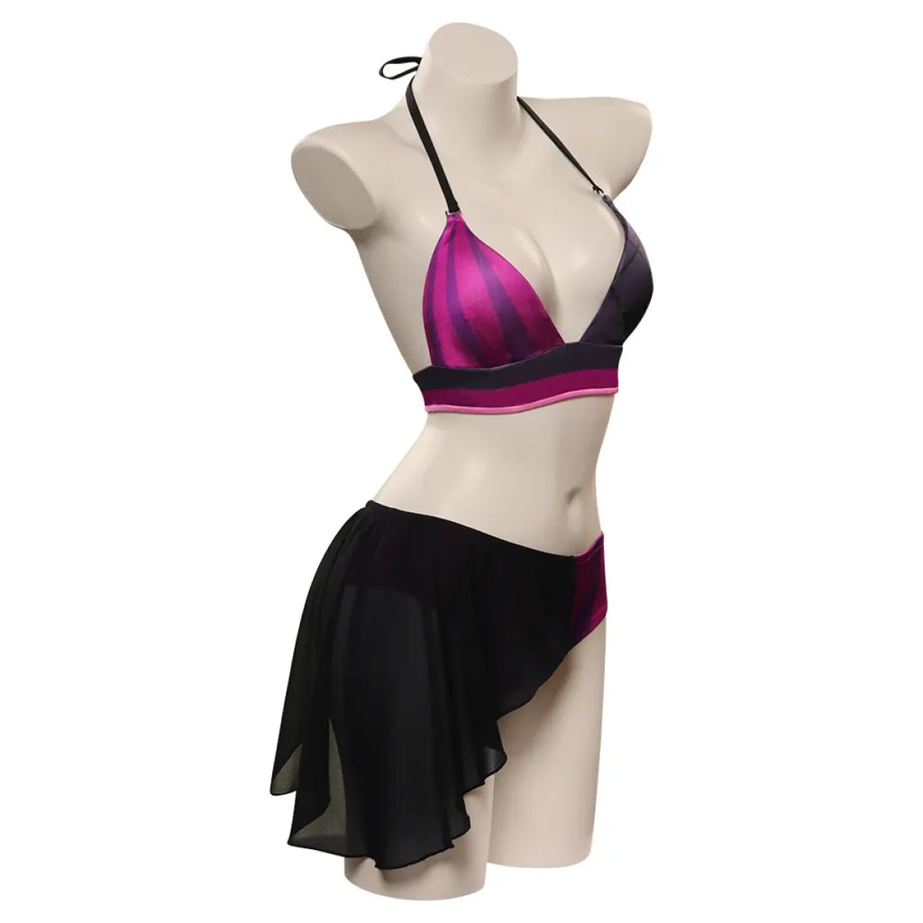 LoL Jinx Swimsuit Cosplay - Two-Piece Bikini for Summer & Halloween