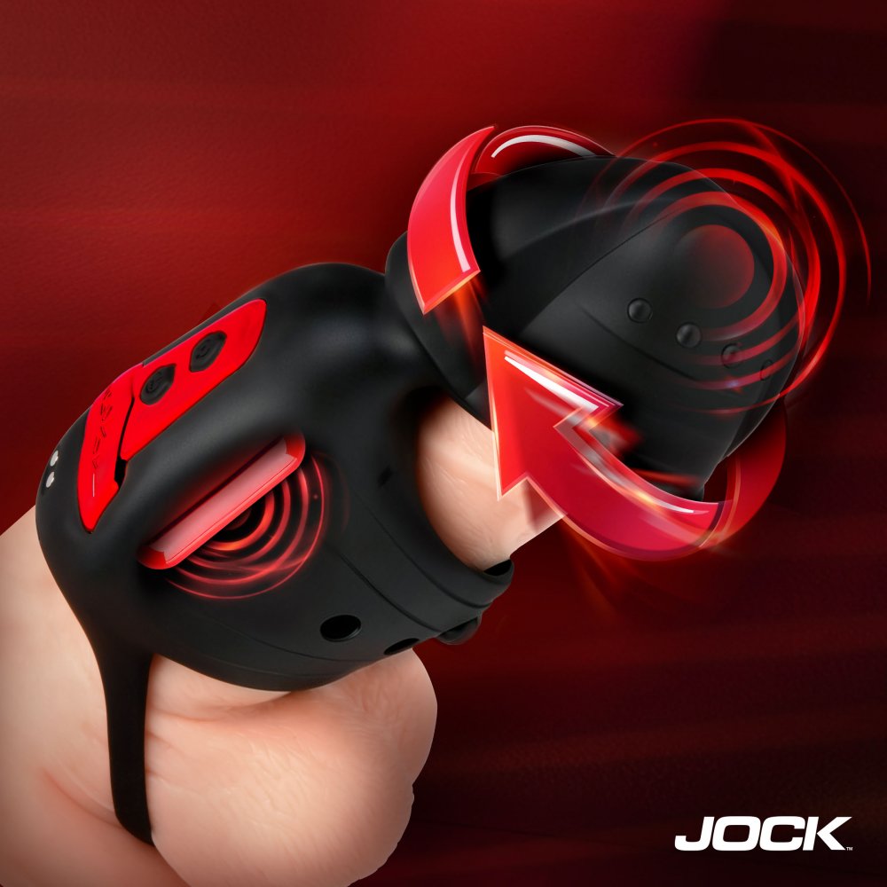 JOCK Helmet Humper Gyrating and Vibrating Silicone Masturbator