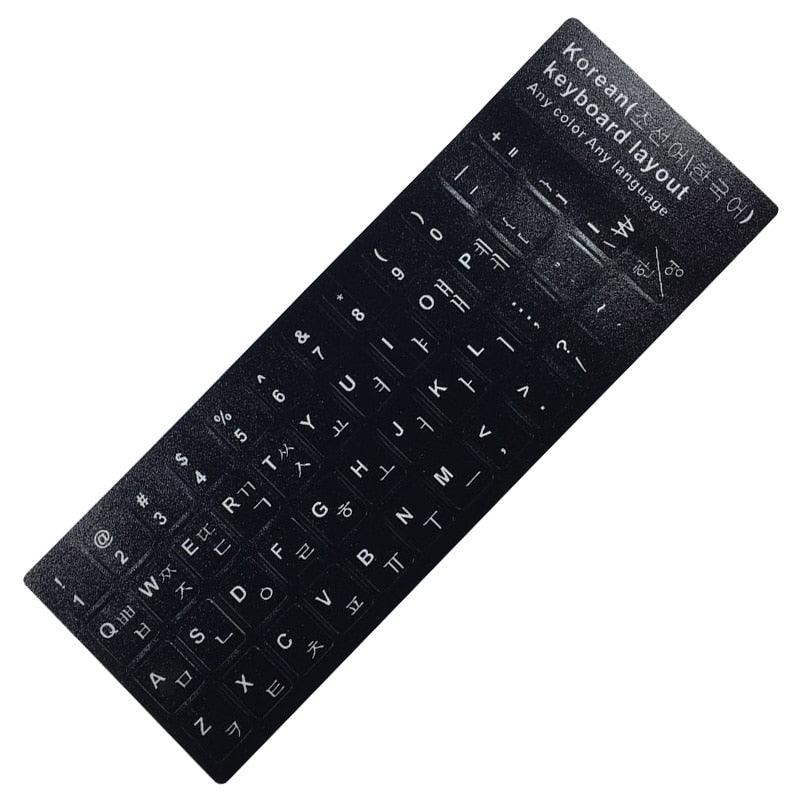 Korean Keyboard Stickers Laptop Desktop Keyboard Letters Sticker For 10 To 17 Inch PC Laptop Perfect Fit Silicone Skin Keyboard Covers For Laptops Gaming Laptop Keyboard Skin Protector For Gaming Lovers