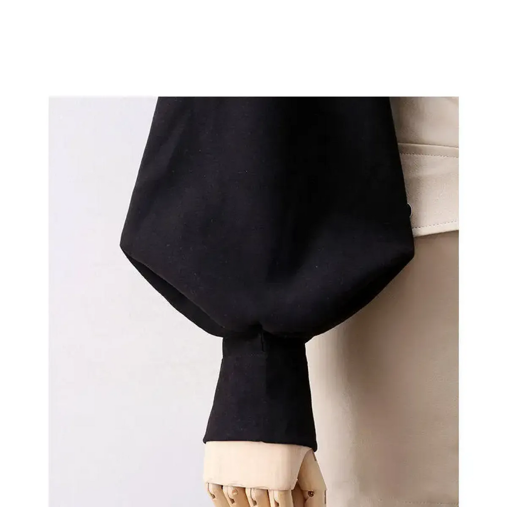 Lantern Sleeve Blouse – Elegant Vintage Button-Up Shirt