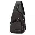 Men Women Crossbody Shoulder Bag with USB Port