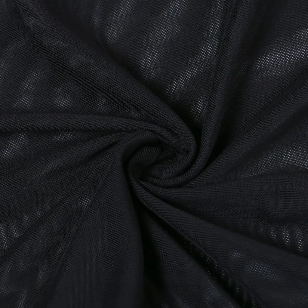 Punk Gothic Eyelet Mesh Skirt