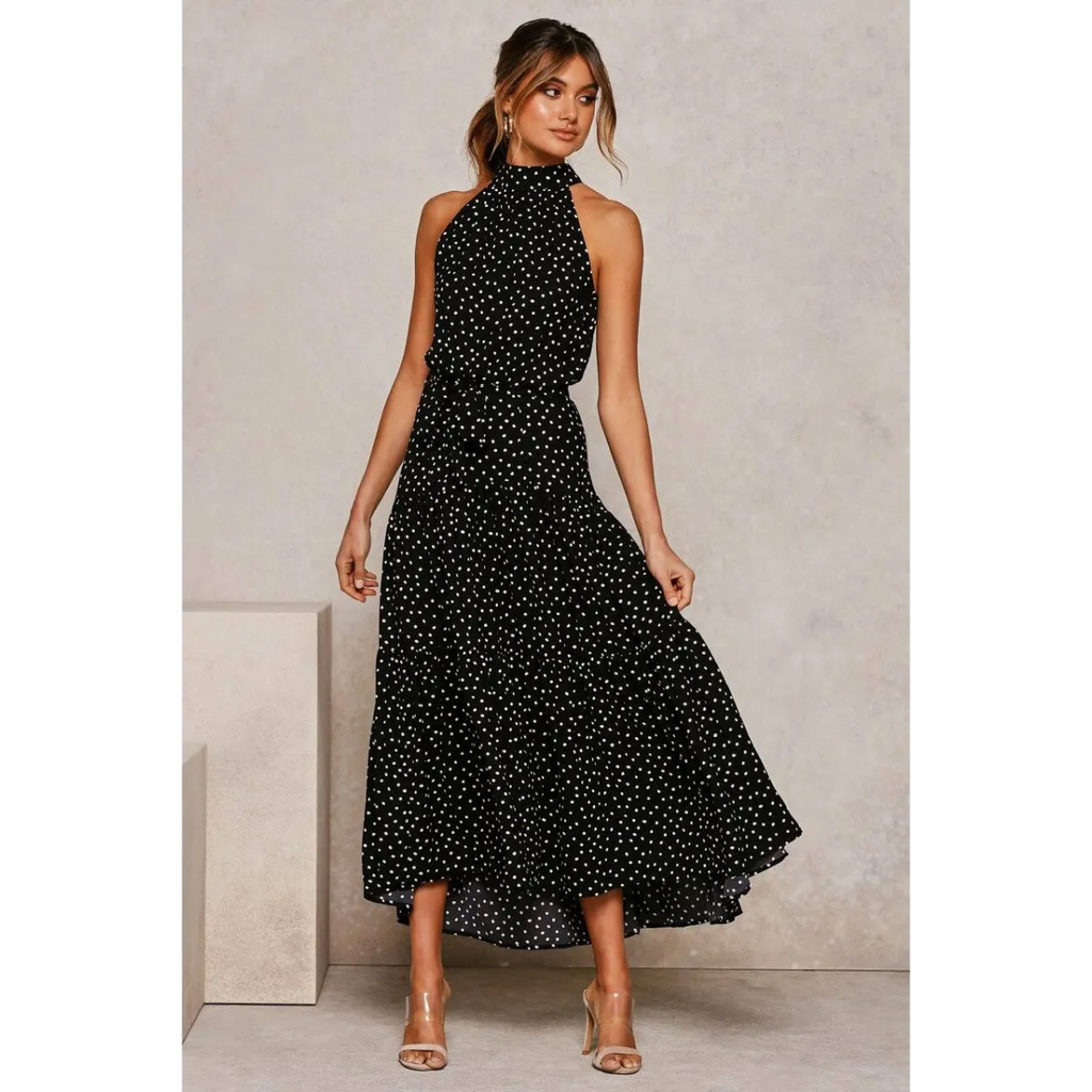 Polka Dot Halter Dress