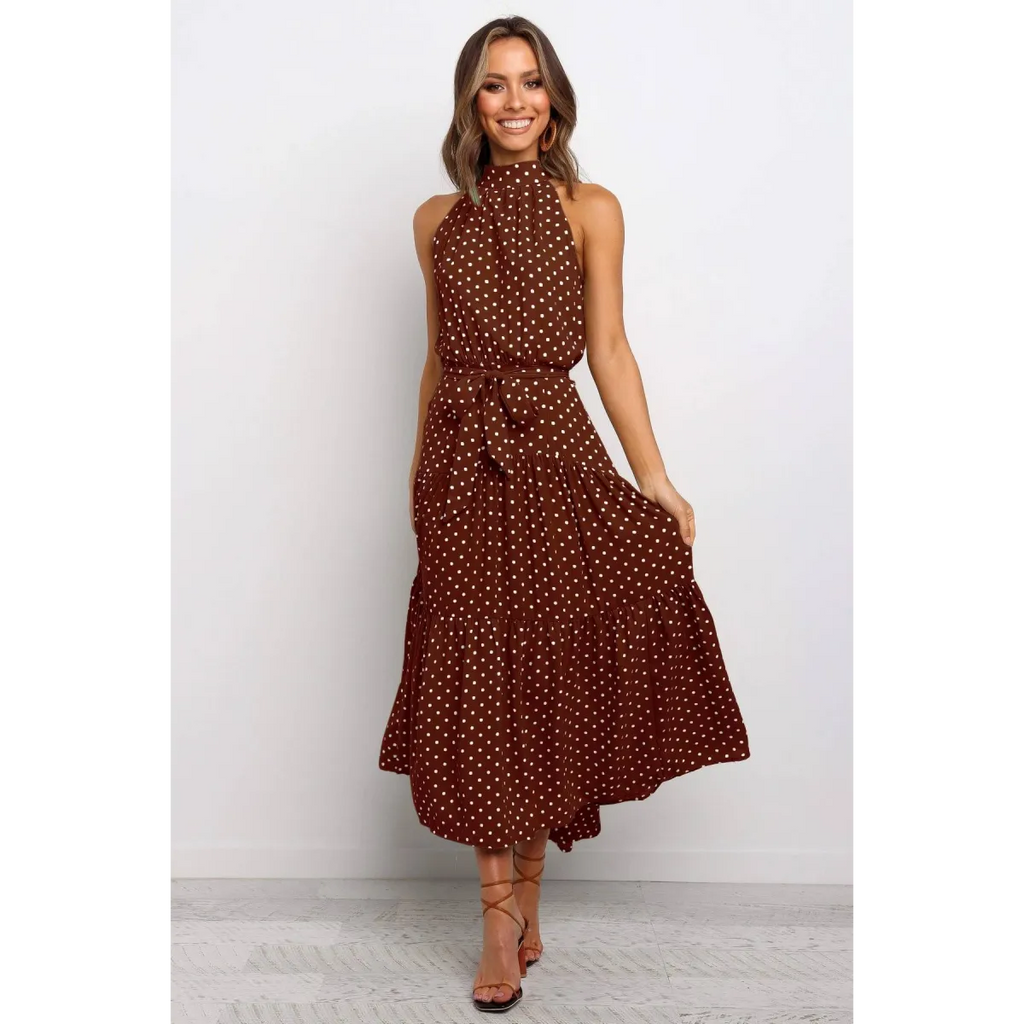 Polka Dot Halter Dress