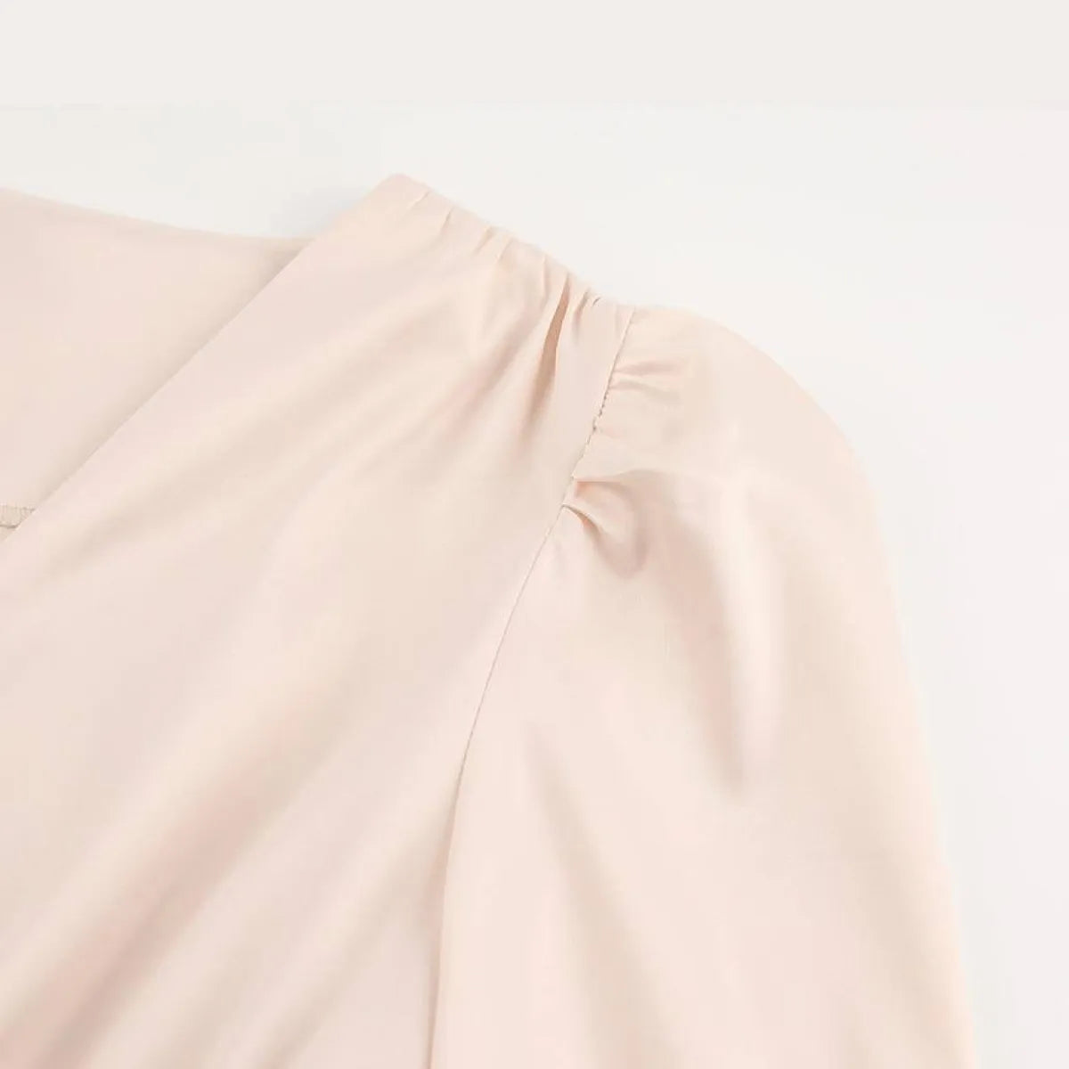 Satin Puff Sleeve Dress