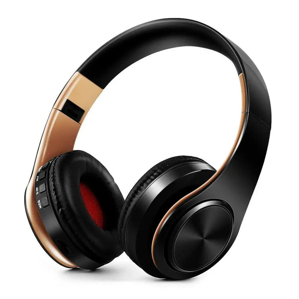 Retro Stereo Earphones Bluetooth Headphone Music Headset FM And Support SD Card With Mic And Volume Control, Wireless And Wired Headset