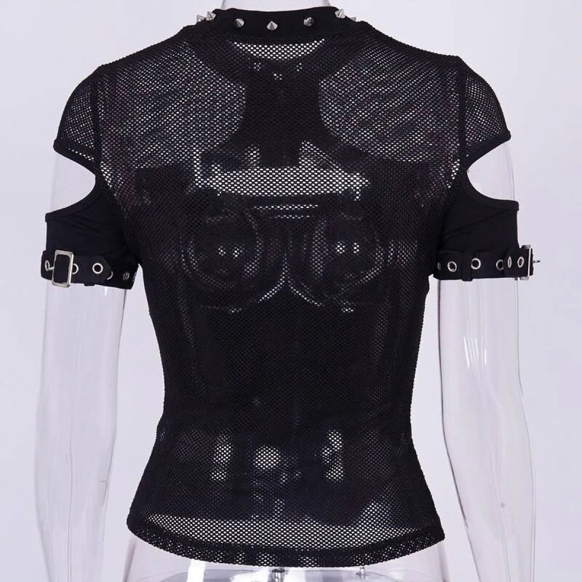 Sexy Hollow Open Chest Rivet T