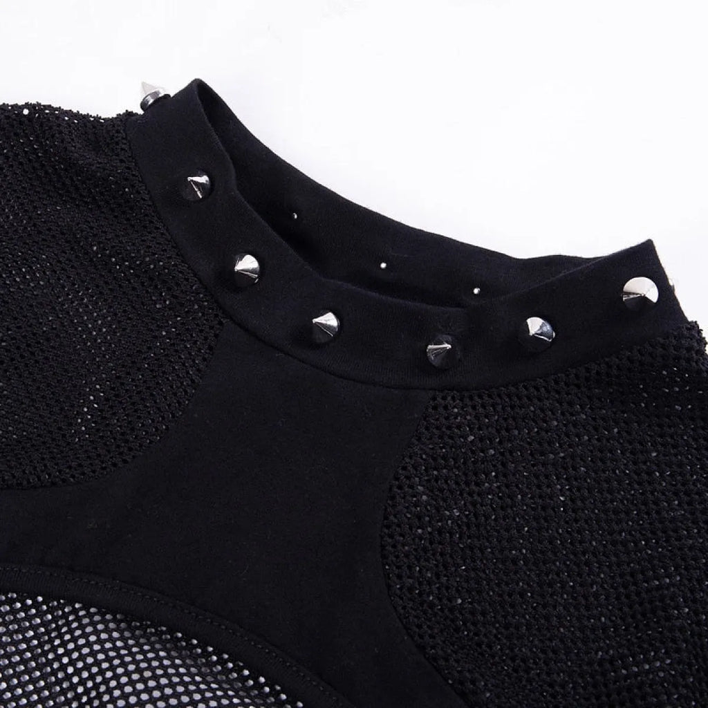 Sexy Hollow Open Chest Rivet T