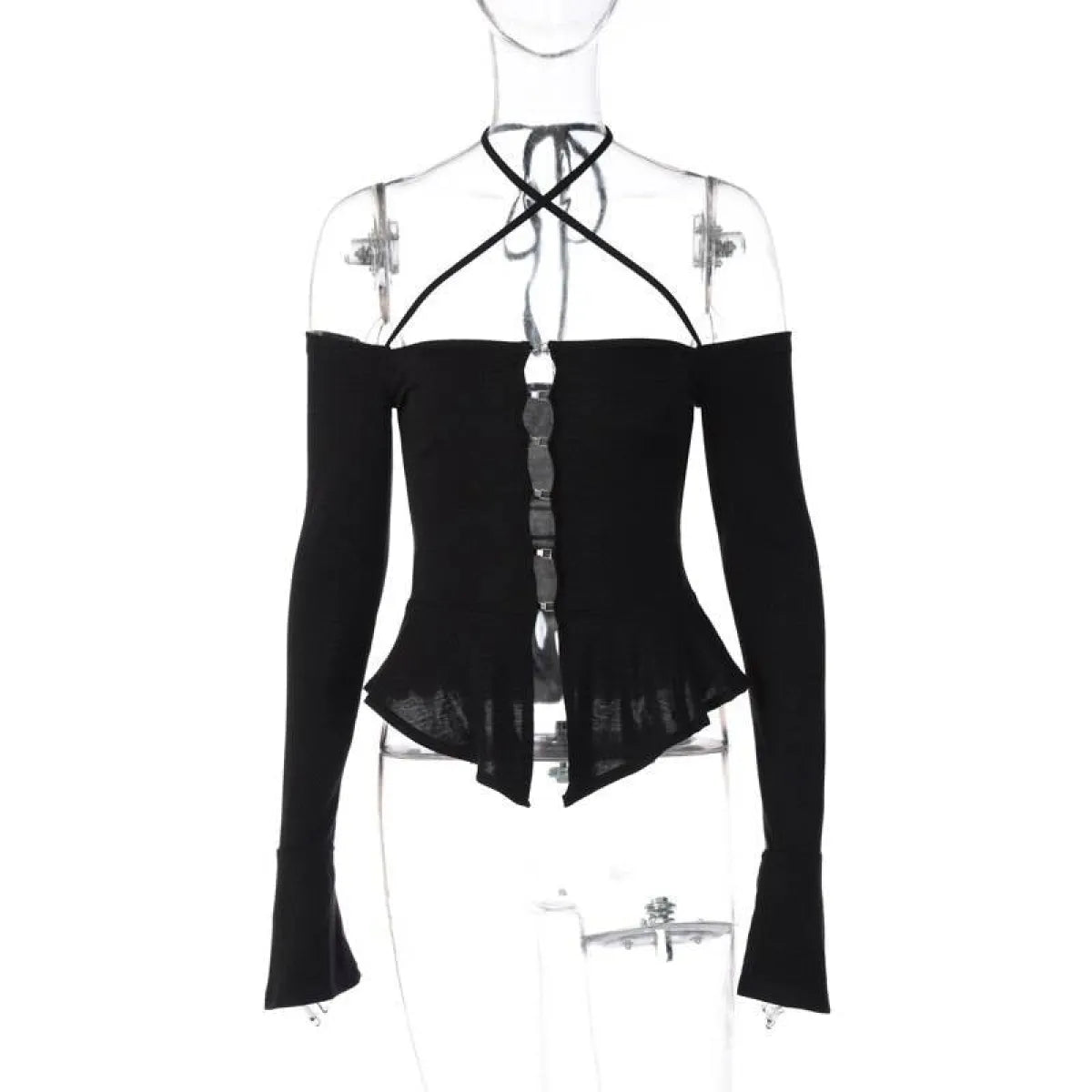 Off Shoulder Long Sleeve T-shirts
