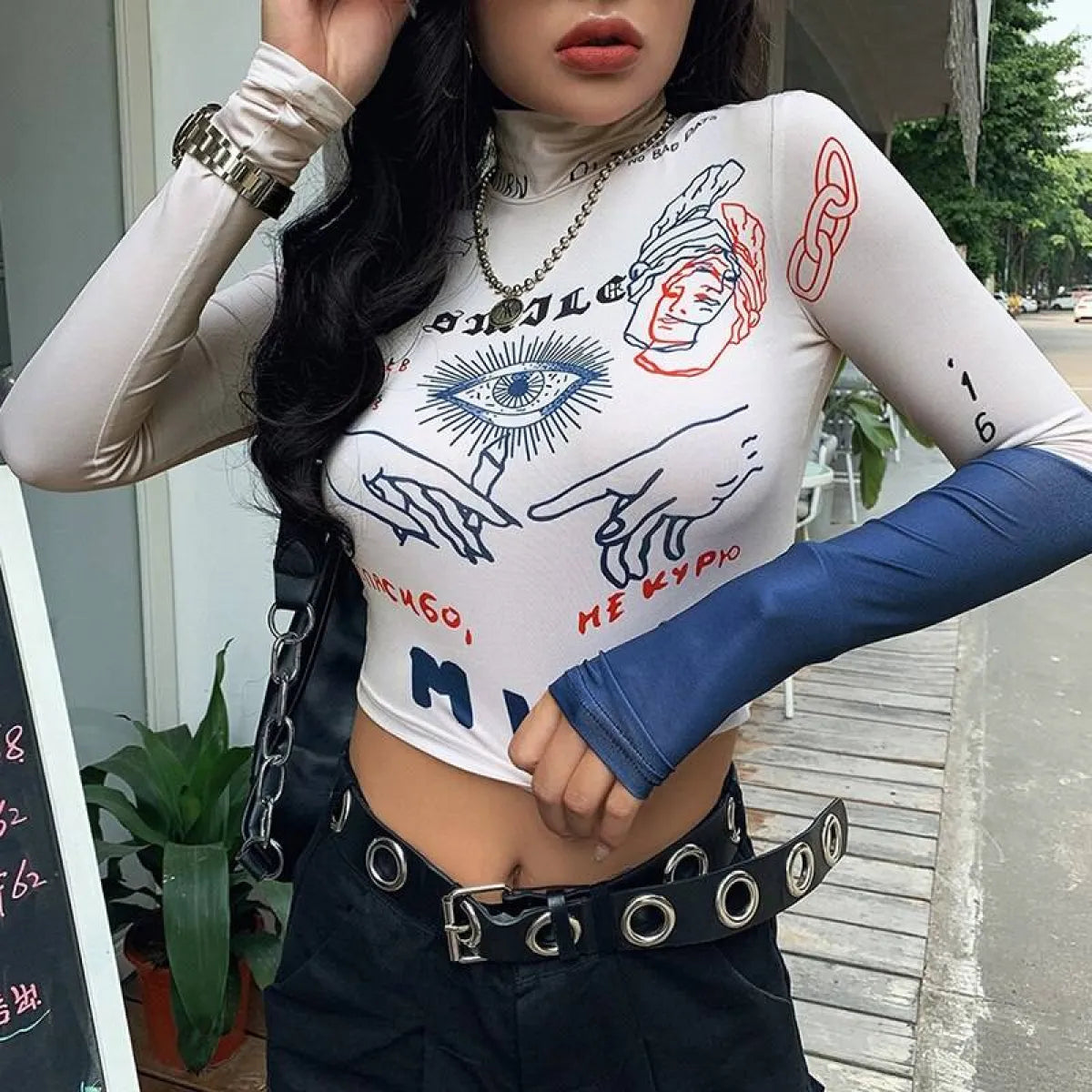 Casual Stretch Slim Crop Tops