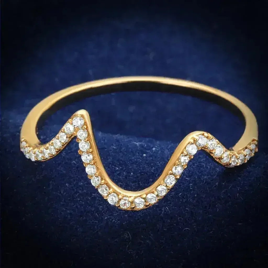 TS280 Rose Gold Sterling Silver Ring – AAA Clear CZ Solitaire