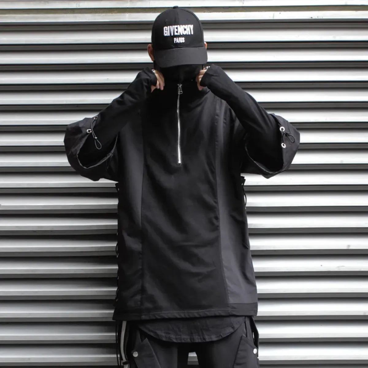 Techwear Zip Turtleneck Sweatshirt